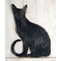 Designocracy Black Cat Art on Board Wall Decor 9811308